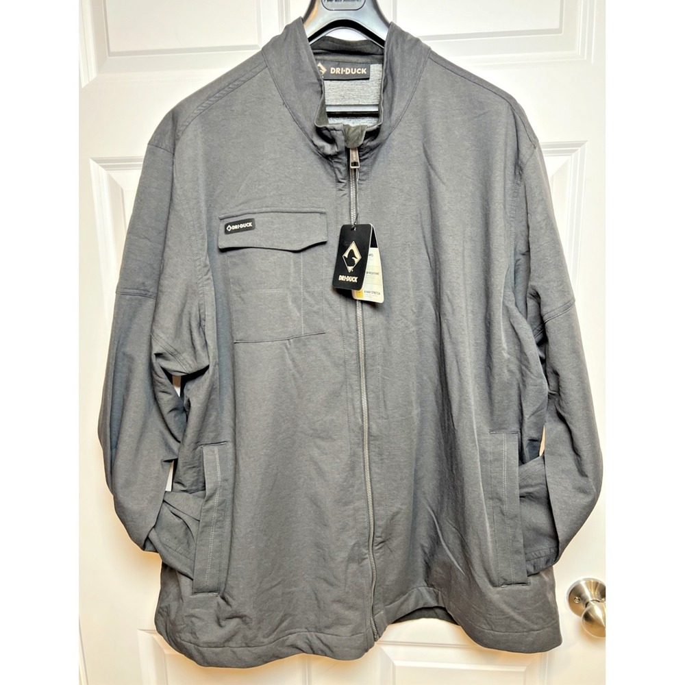 Dri Duck Ace Lightweight Softshell Jacket 3XL‎ Charcoal Water‑Resistant Stretch